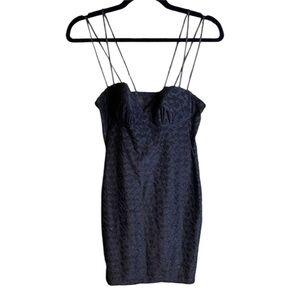 Vintage 80s/90s Emanuel Ungaro black textured mini dress nighty lingerie